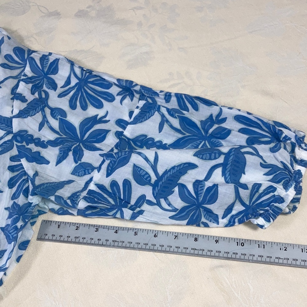 Elie Tahari Woman Floral Blue and White Tunic Plus size - Picture 6 of 7